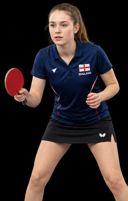 Adult beginner practising a forehand rally during a Foundation Level 1 table tennis session